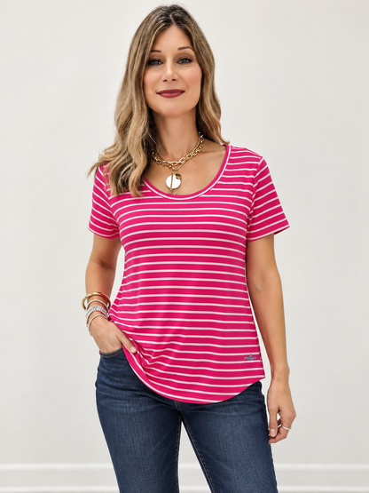 The Dreamy Scoop Neck Short Sleeve Top - Haunted Hues Collection