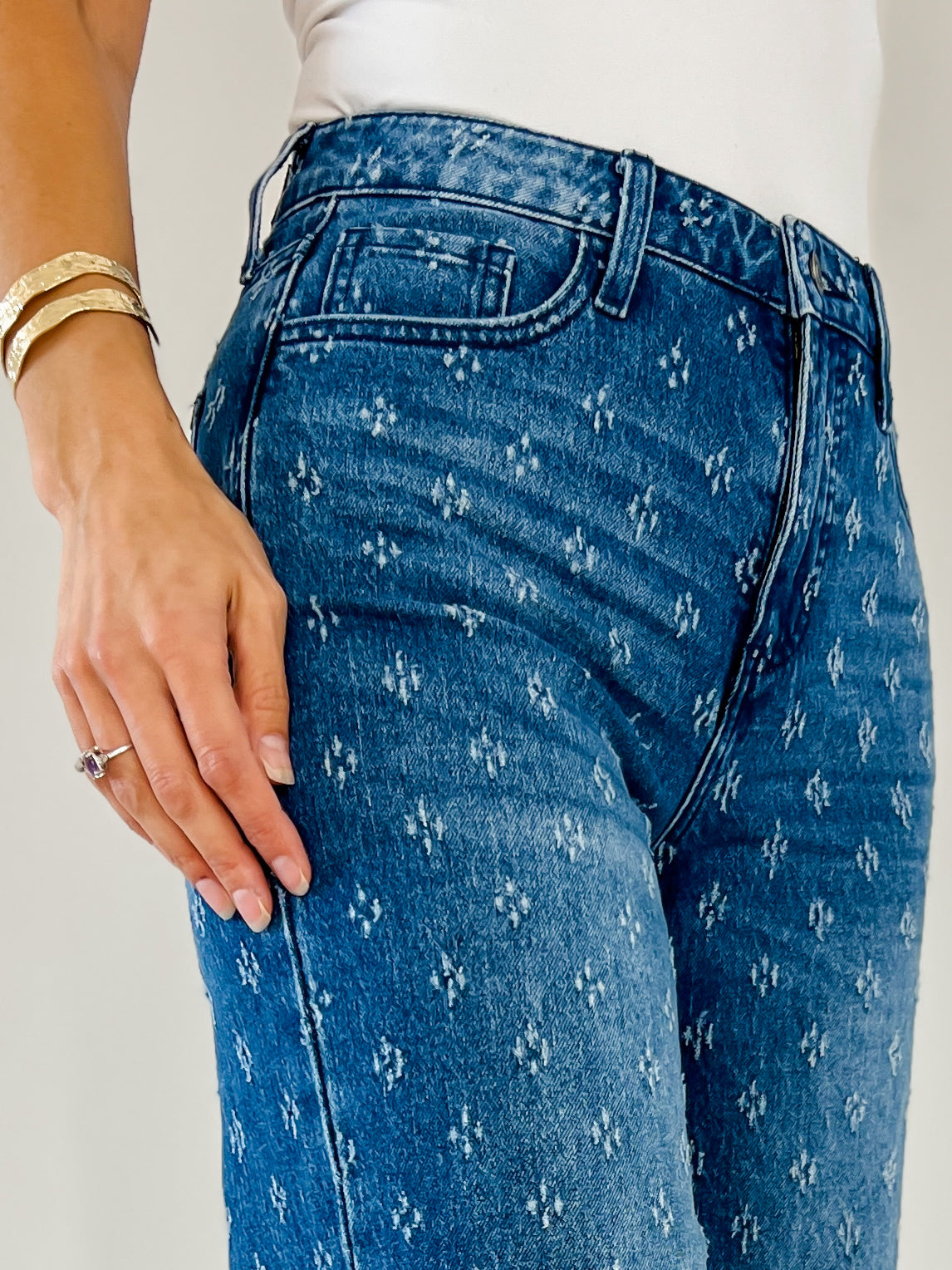 The Statement Straight - Textured Classic Blue