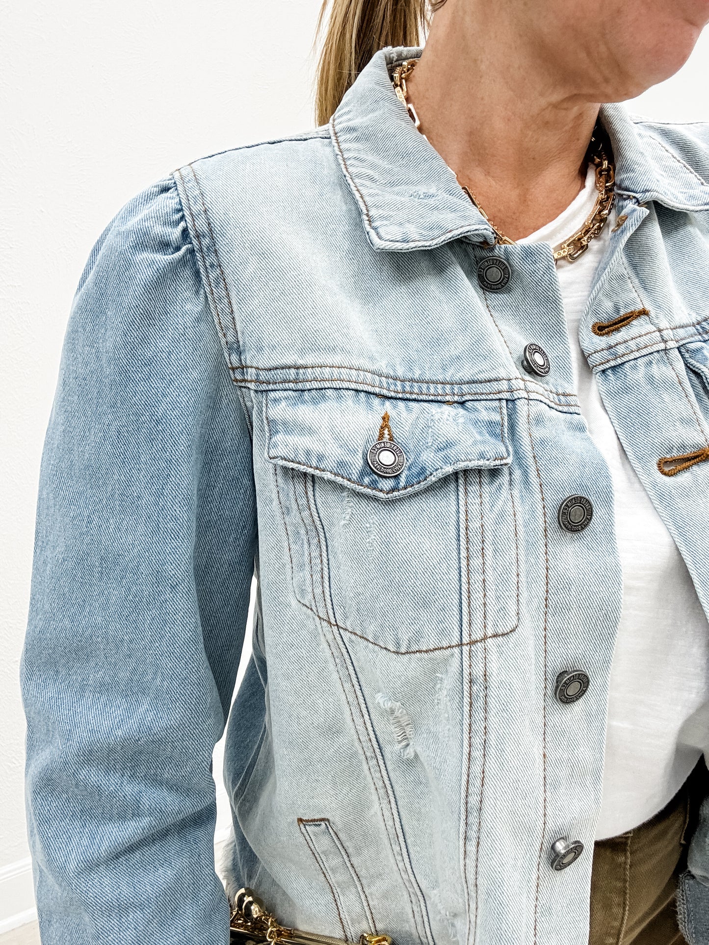 Tiffany's Princess Sleeve 90's Jean Jacket