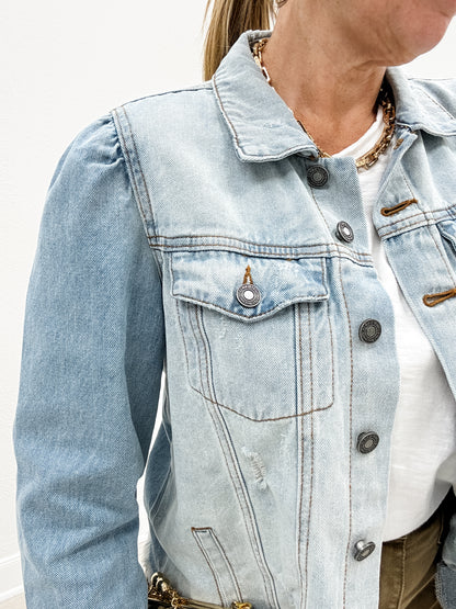 Tiffany's Princess Sleeve 90's Jean Jacket