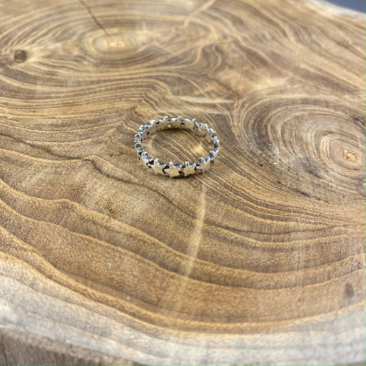 Sterling Silver Star Stacker Ring