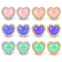 CZ Crystal Heart Stone Post Earrings in Silver