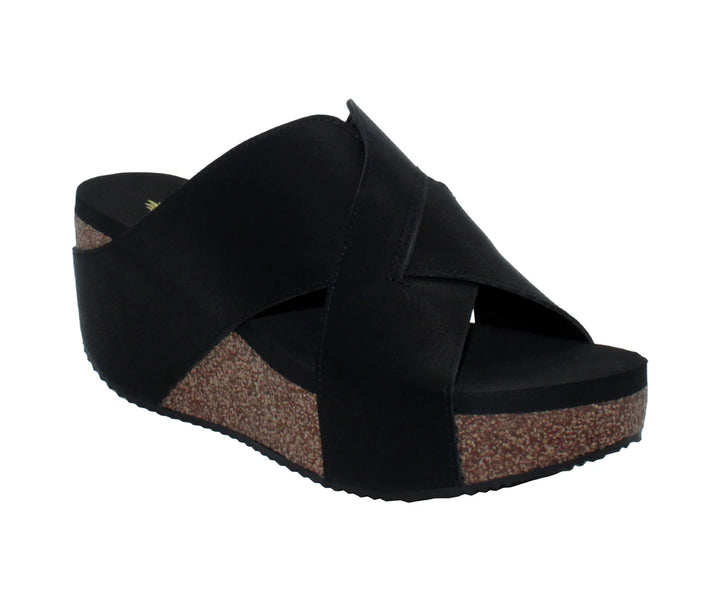 Volatile Firefly Sandal Wedges in Black