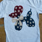Embroidery Look American Flag Balloon Dog
