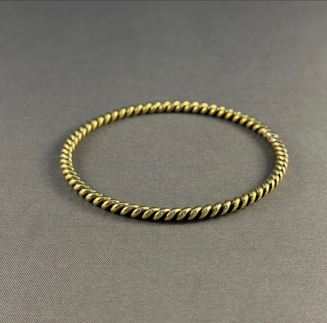Brass cable bangle