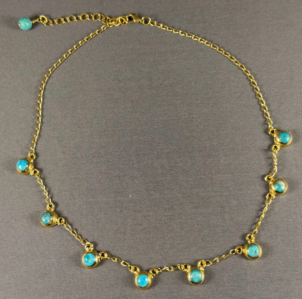 Brass Multi Dot Choker Necklace