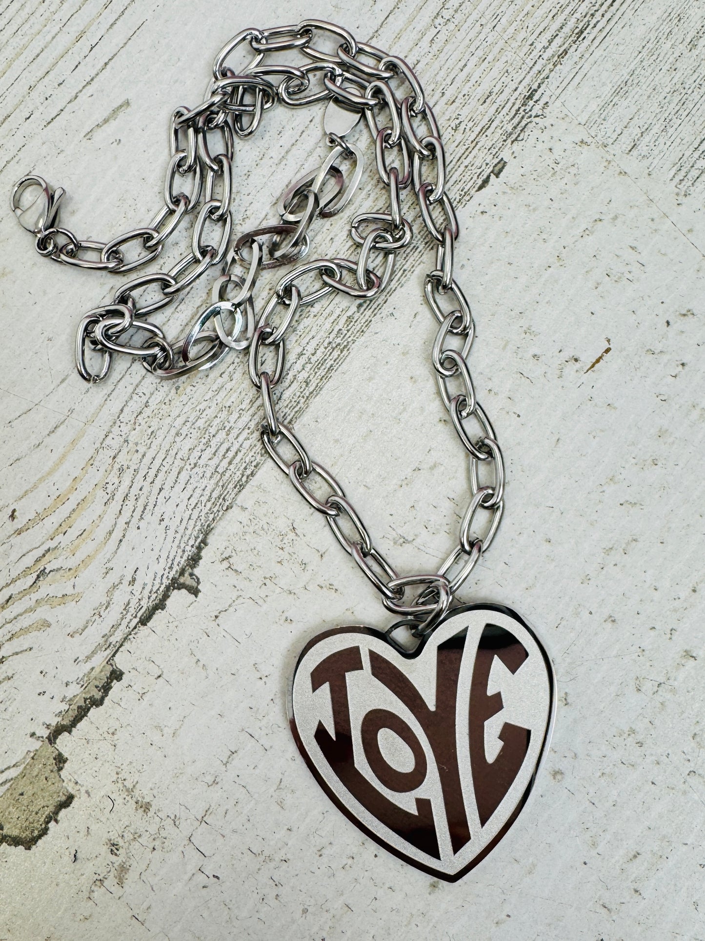 Large LOVE Heart Necklace