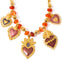 Vintage Heart Orange Pendant Necklace