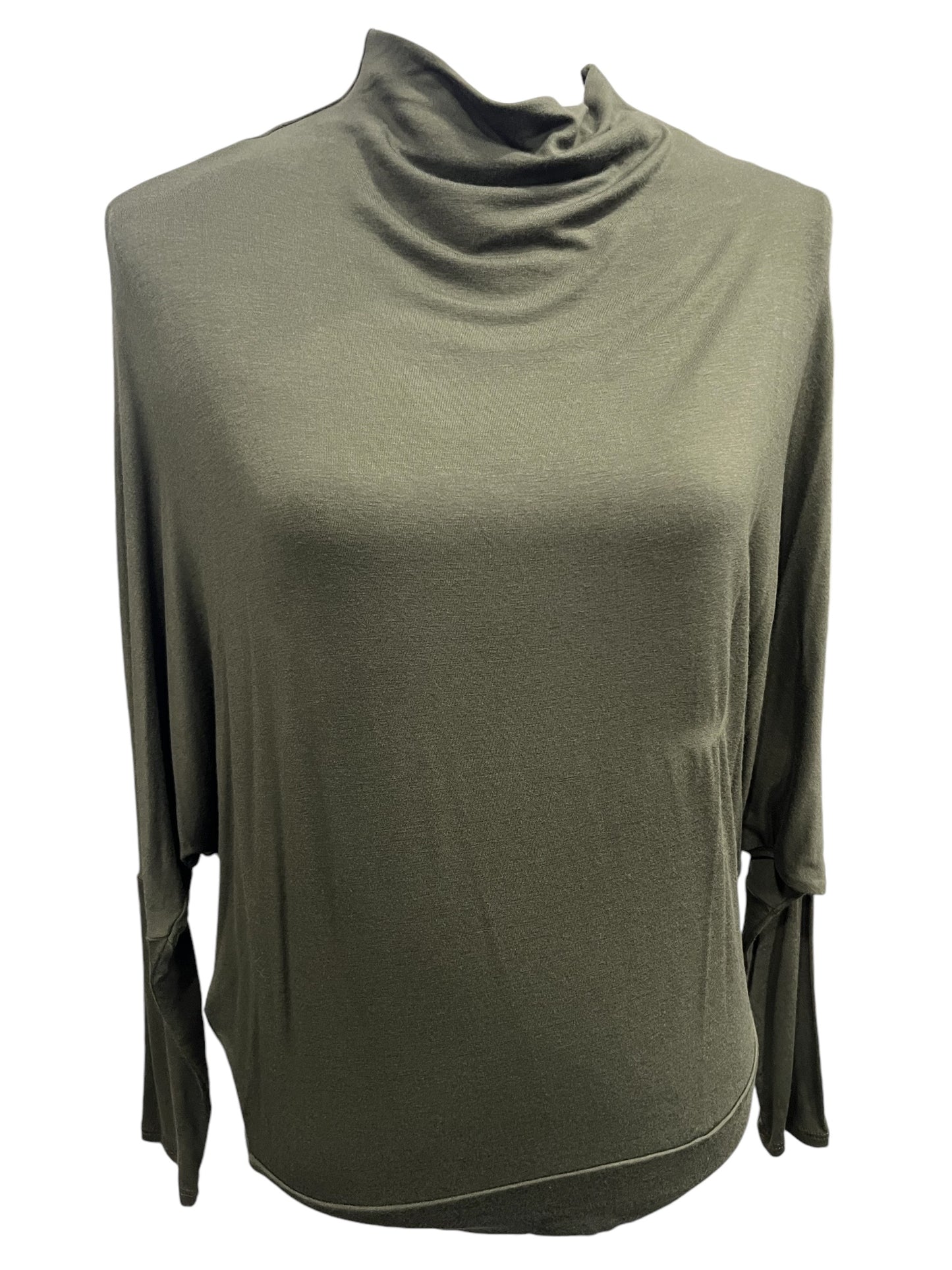 Slouchy Funnel Neck Dolman Top