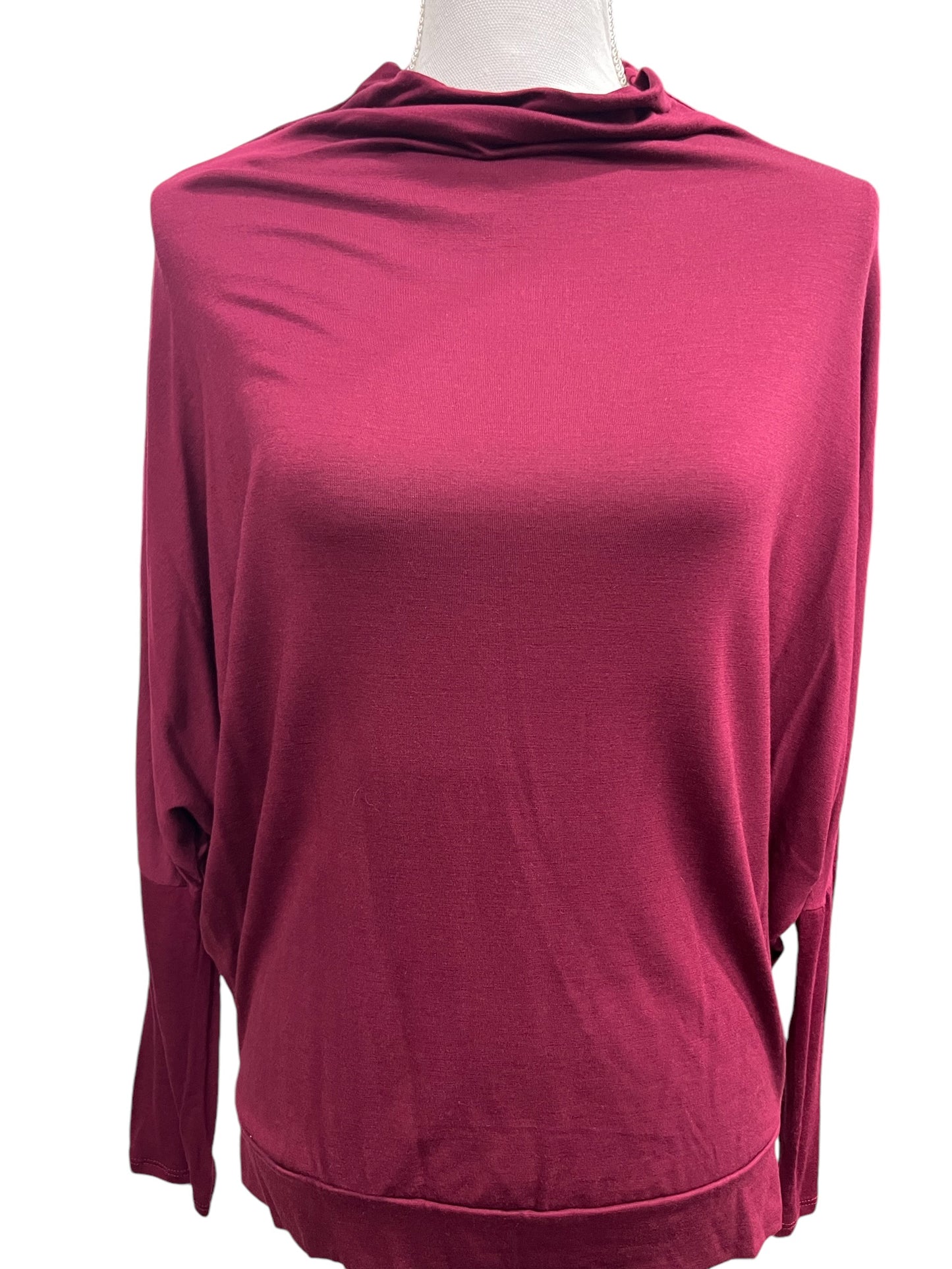 Slouchy Funnel Neck Dolman Top