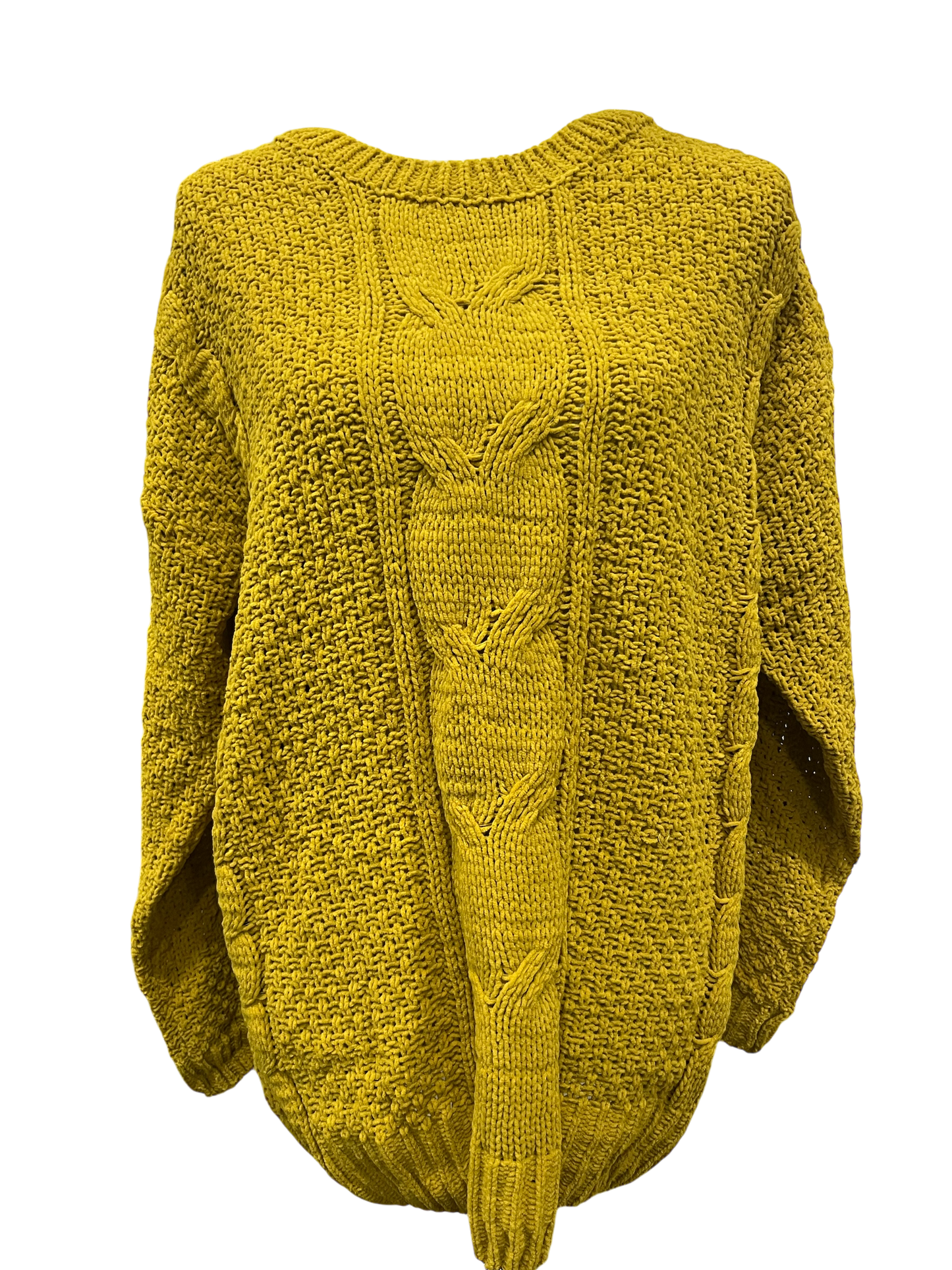 Chenille Cable Knit Pattern Sweater