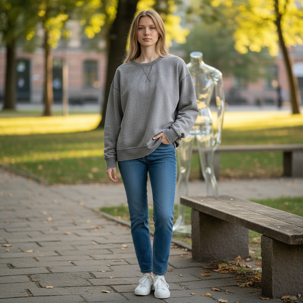 Long Sleeve Burned Out Crewneck Sweater