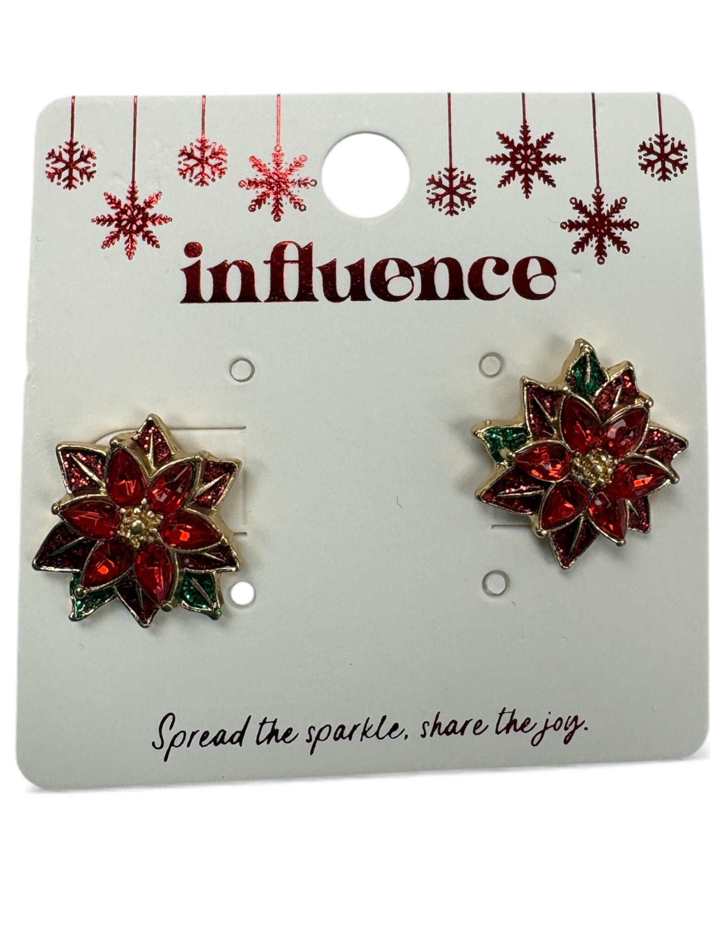 Poinsetta Post Earrings