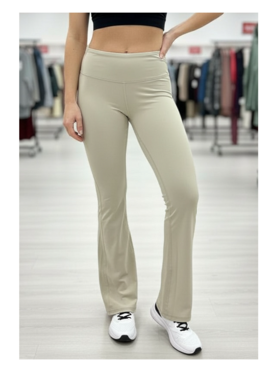 Lycra Blend High-Waisted Flare Leggings