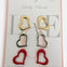 Enamel Heart Cut-Out Post Earrings