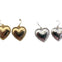 Hammered Heart Dangle Earrings
