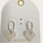 Silver Pearl Drop Heart Earrings