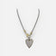 Mixed Metal Paved Heart Pendant Necklace