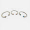 Silver Twisted Cable Cuff Bracelet with Gold and Paved Stones