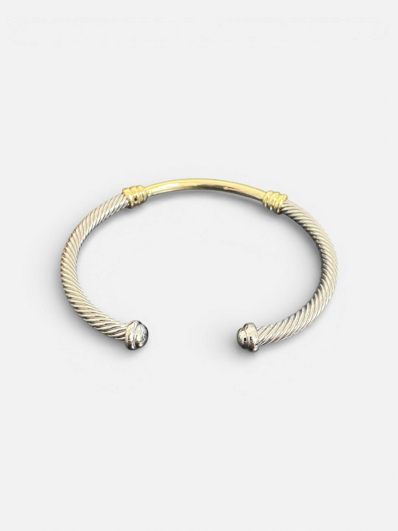 Mixed Metal Open Cuff Bracelet