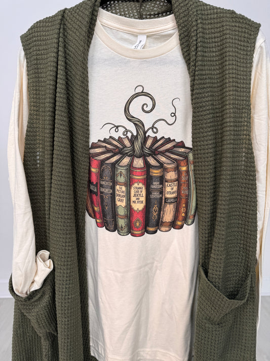 Open Front Crochet Midi Vest in DARK OLIVE