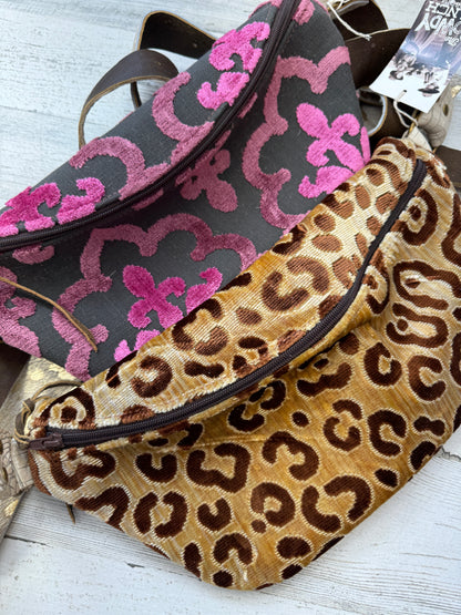 Leather BumBag Tapestry - Adjustable Strap