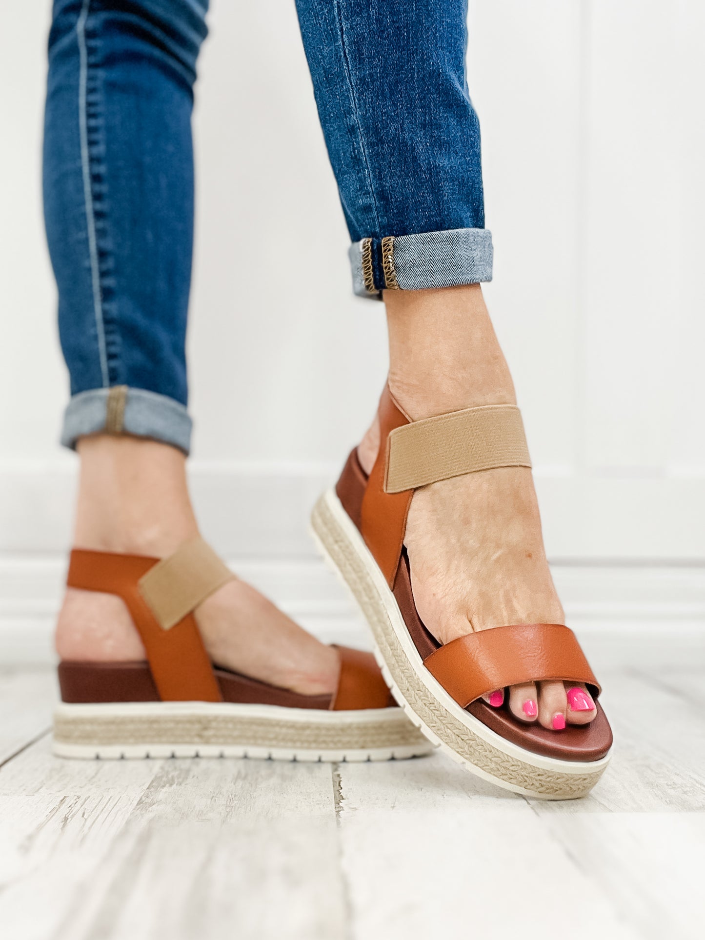 MIA Kandice Wedges in Cognac