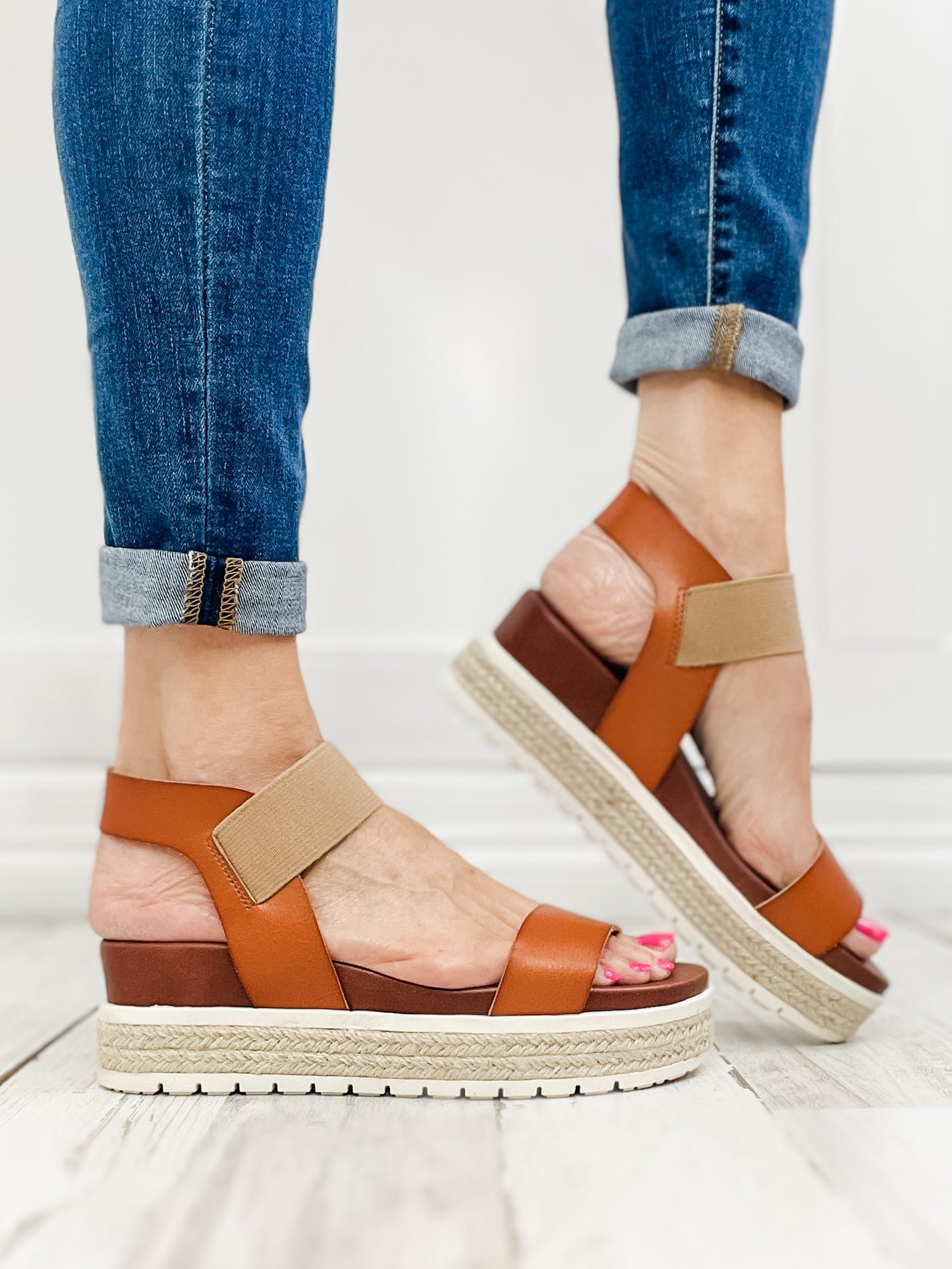 MIA Kandice Wedges in Cognac