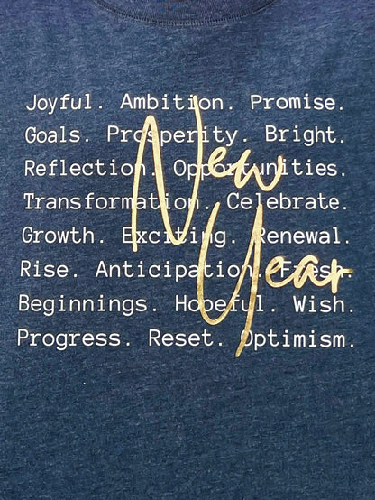 New Year Gold Foil Graphic Tee