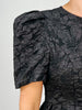 Jacquard Puff Sleeve Mini Dress