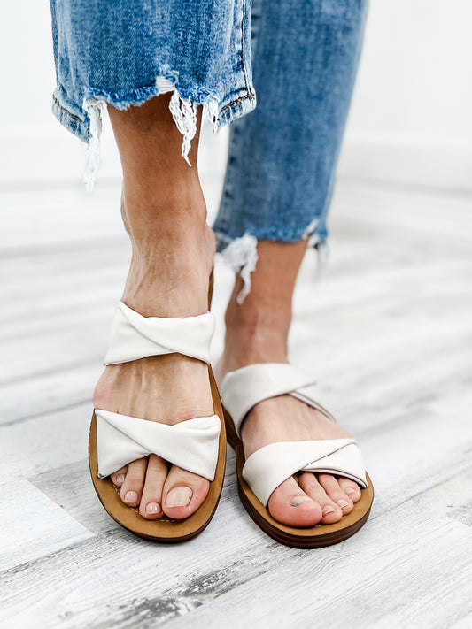 Corkys With a Twist Ivory Sandal