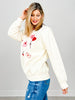 Round Neck Heart Graphic Print Sweatshirt
