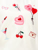 Round Neck Heart Graphic Print Sweatshirt