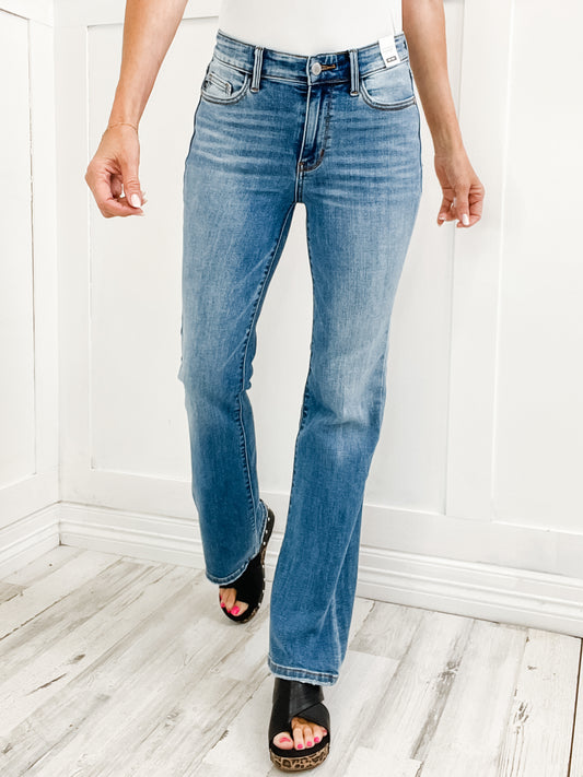 Judy Blue LENNOX Mid-Rise Vintage No Distressing Bootcut Denim Jeans