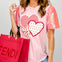 Heart Patch Pink Princess Short Sleeve Top