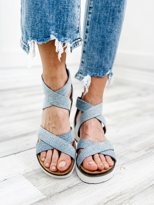 Corkys Double Dutch Blue Denim Sandal