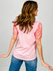 Heart Patch Pink Princess Short Sleeve Top