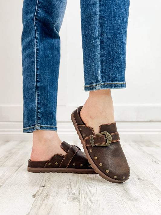 Blowfish Skylar Slip-On Mule in Brown