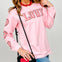 Gingham "Love" Pullover Top