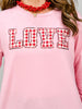 Gingham "Love" Pullover Top