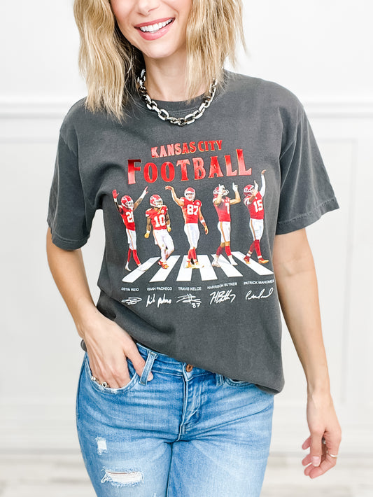 Kansas City Football Embellished Graphic Tee