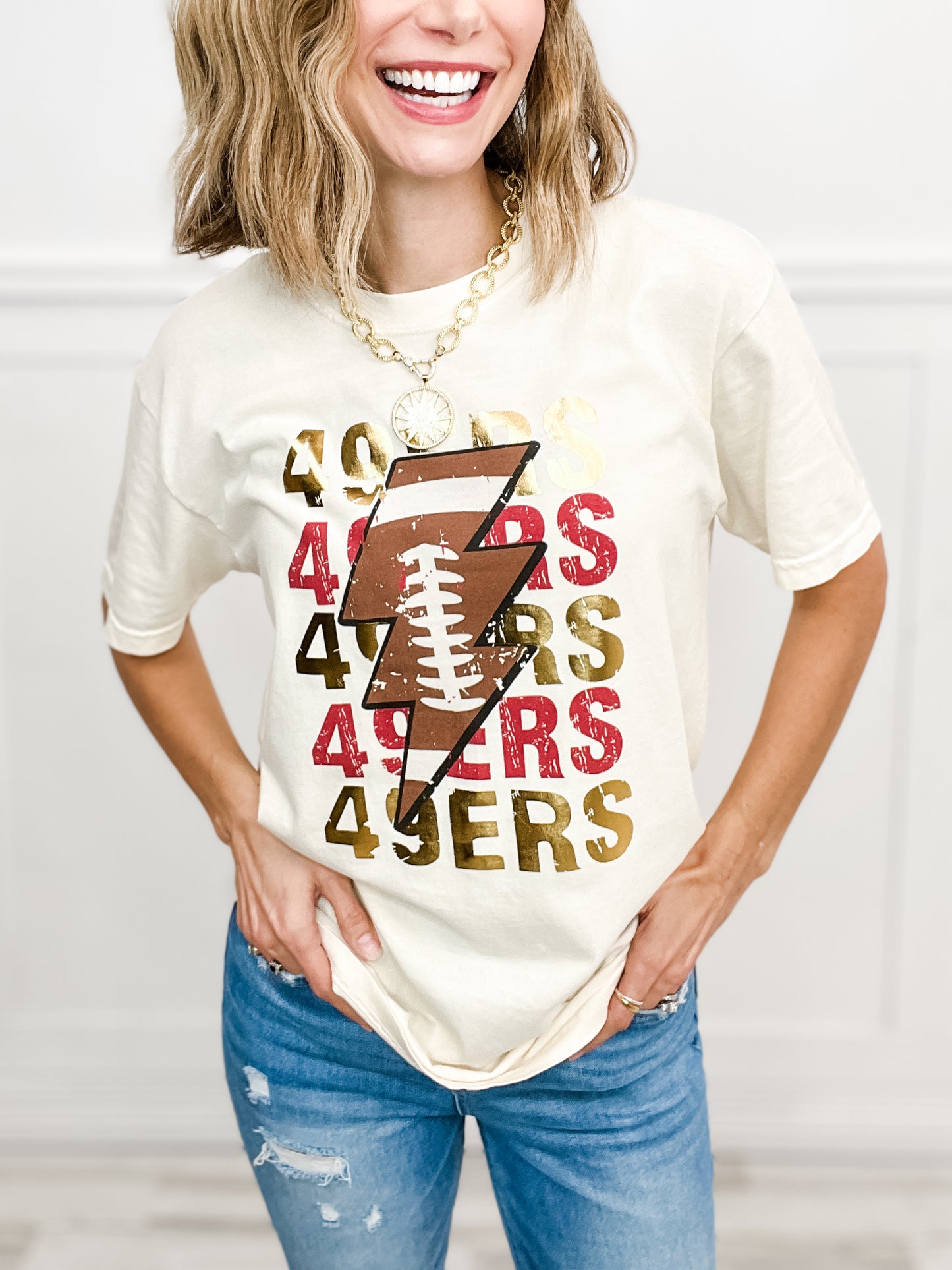 San Francisco Football Gold Foil Graphic Tee