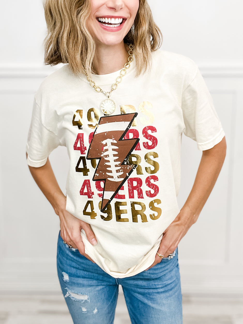 San Francisco Football Gold Foil Graphic Tee