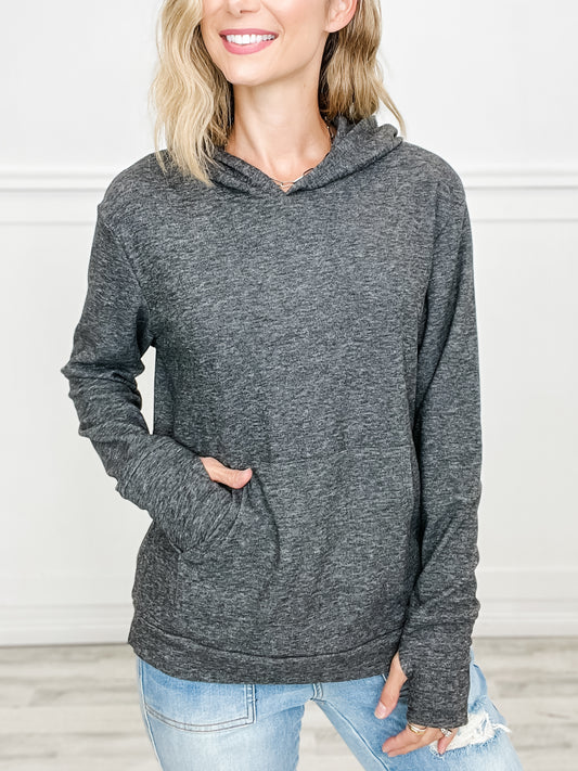 Ultra Soft Long Sleeve Hoodie with Thumb Hole