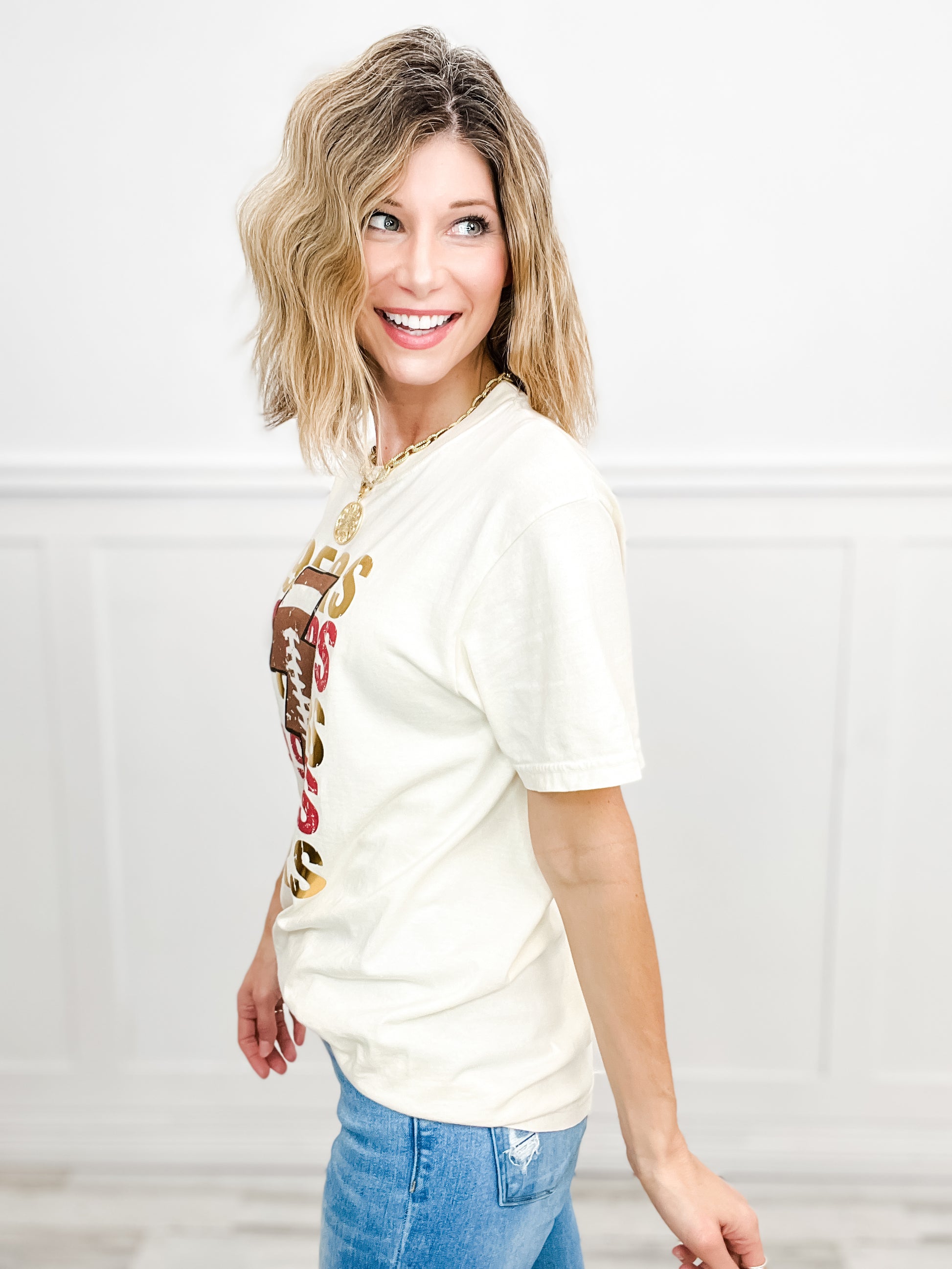 San Francisco Football Gold Foil Graphic Tee