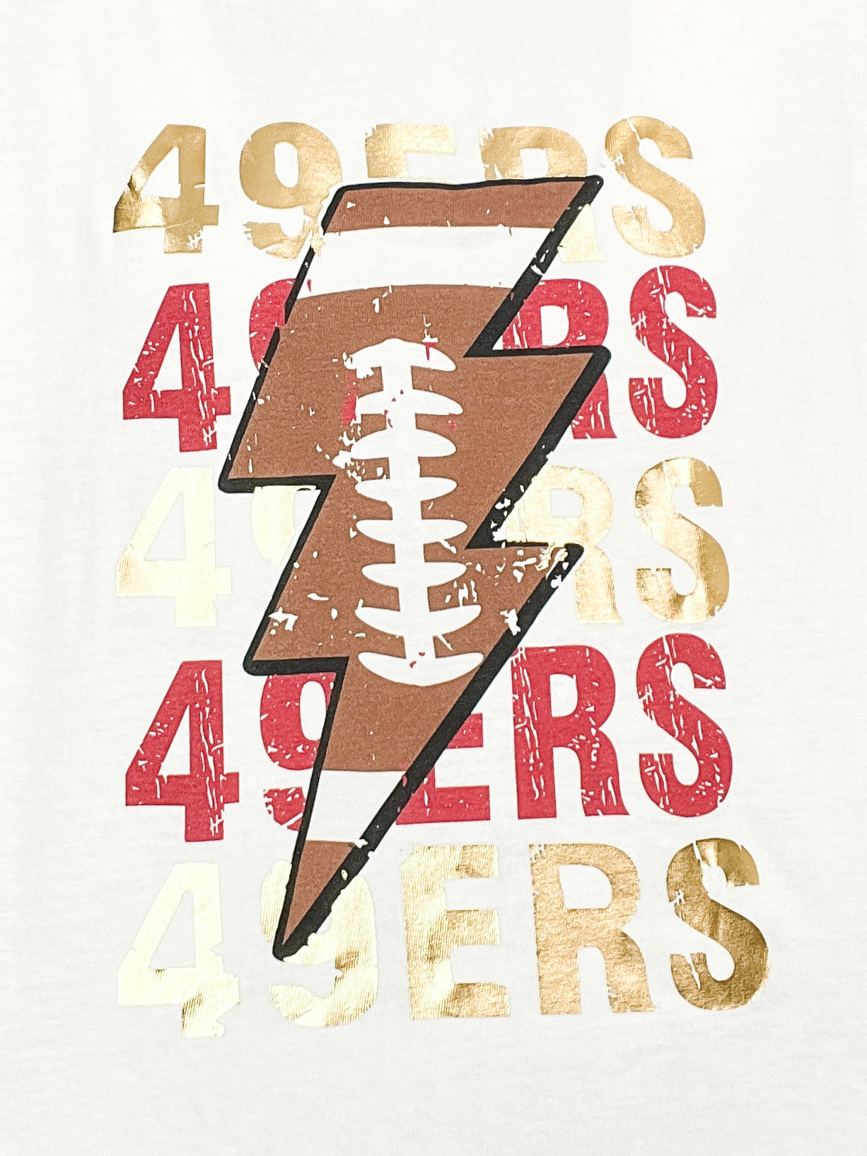 San Francisco Football Gold Foil Graphic Tee