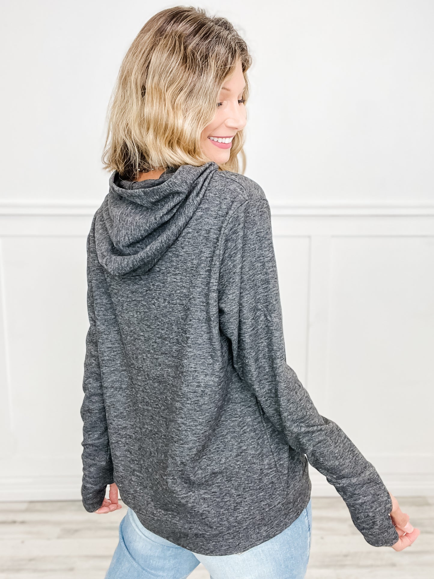 Ultra Soft Long Sleeve Hoodie with Thumb Hole