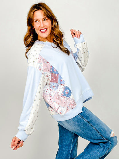 Patchwork Pastel Pullover Top