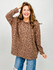 Long Sleeve Leopard Print Urban Ribbed Top