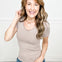 Reversible Short Sleeved Stonewashed Ribbed Top